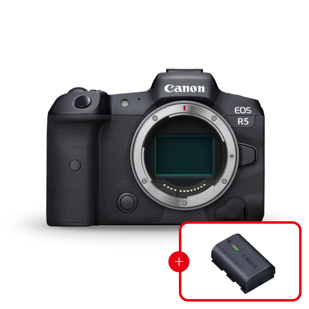 [캐논정품판매처] 캐논 EOS R5 미러리스 카메라+LP-E6NH 배터리+가이드북 / 정품등록 이벤트